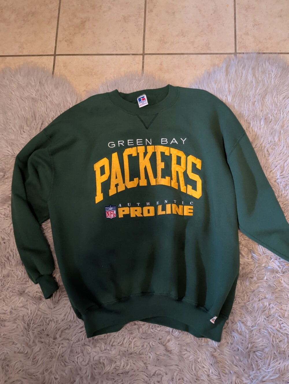 Russell Athletic Green & Gold Green Bay Packers Crewneck Sweatshirt